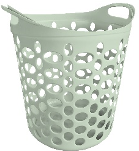 Корзина 40л гибкая с ручками светло-зелёная *5 (Адриано)