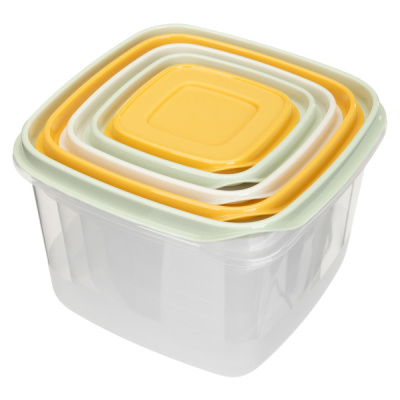Комплект контейнеров для продуктов 0,12л+0,25л+0,45л+0,75л+1,2л микс *12 (Бытпласт)