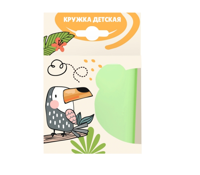 Кружка 0,2л Giraffix зеленый *24 (ПБ) 