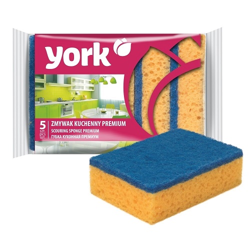 Губка д/посуды 5шт Премиум YORK *26 (York)