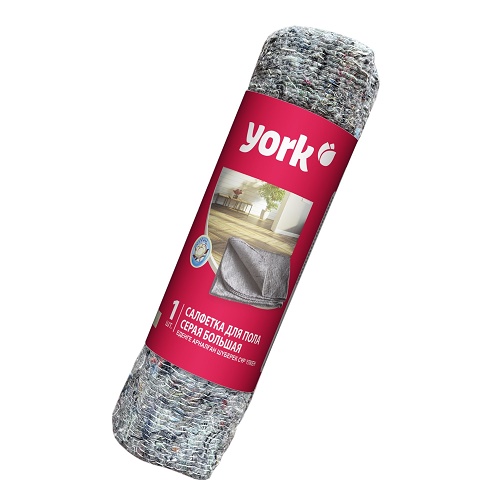 Салфетка для пола 60х75см хлопковая серая *30 (York) 