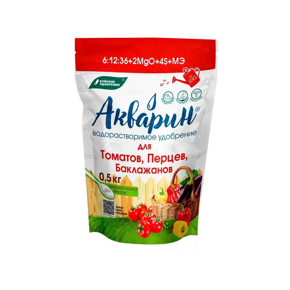 Удобрение БХЗ Акварин 0,5кг для Томатов, перцев, баклажанов *12