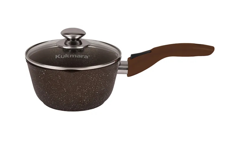 Ковш 1,5л с носиком со съёмн.ручкой ст/кр. АП (кофейный мрамор)  * (Kukmara)