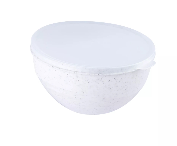 Миска 3л Granite с крышкой белый *8 (ПБ)