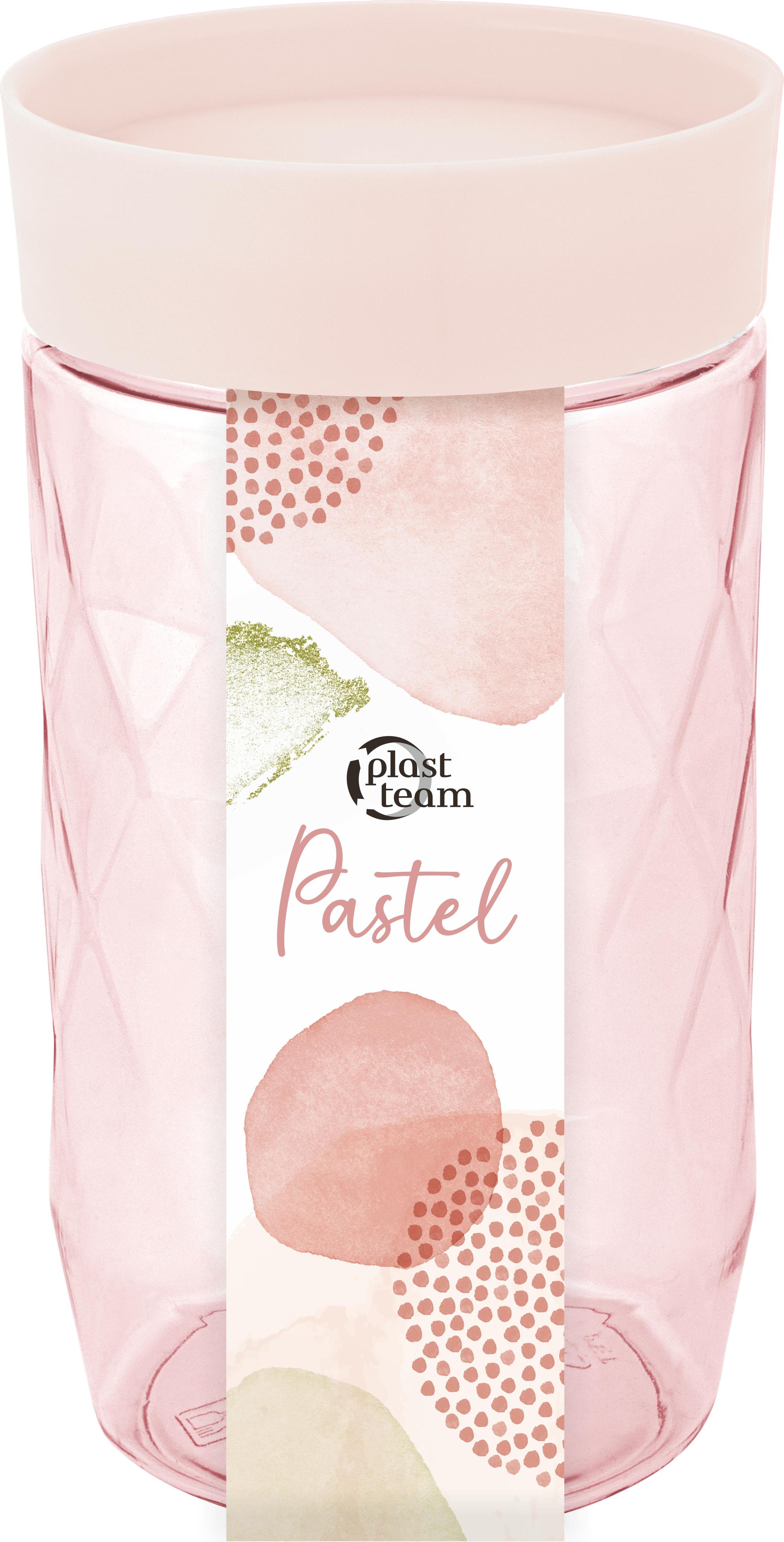 Банка для сыпучих продуктов 1л Plast Team Pastel персиковая карамель *12 (П-Ц)