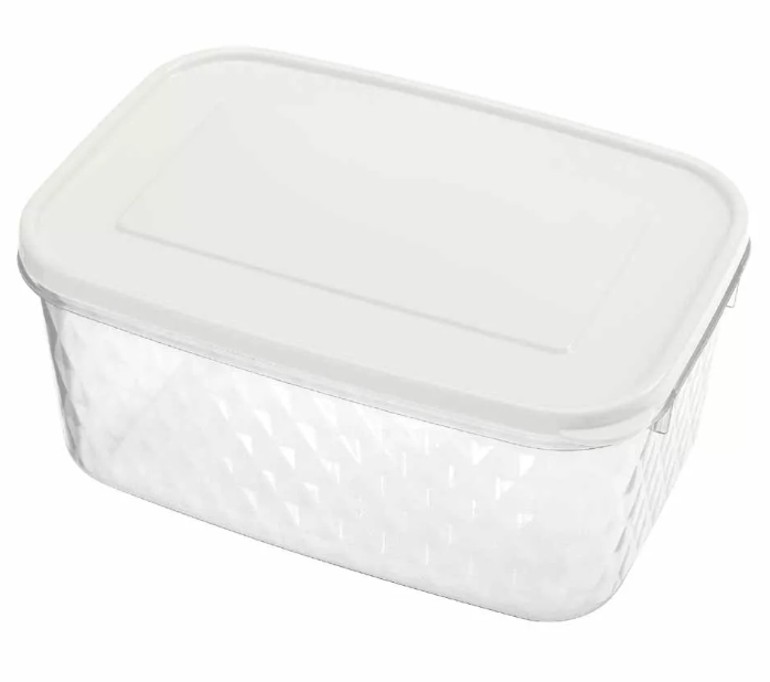 Контейнер для продуктов 1,3л Кристалл белый *24 (Бытпласт) 