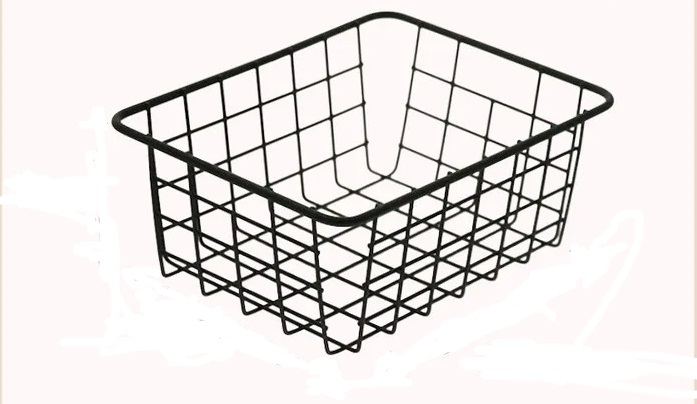 Корзина декоративная металлическая 250х160х90 черная *14 (Виолет)