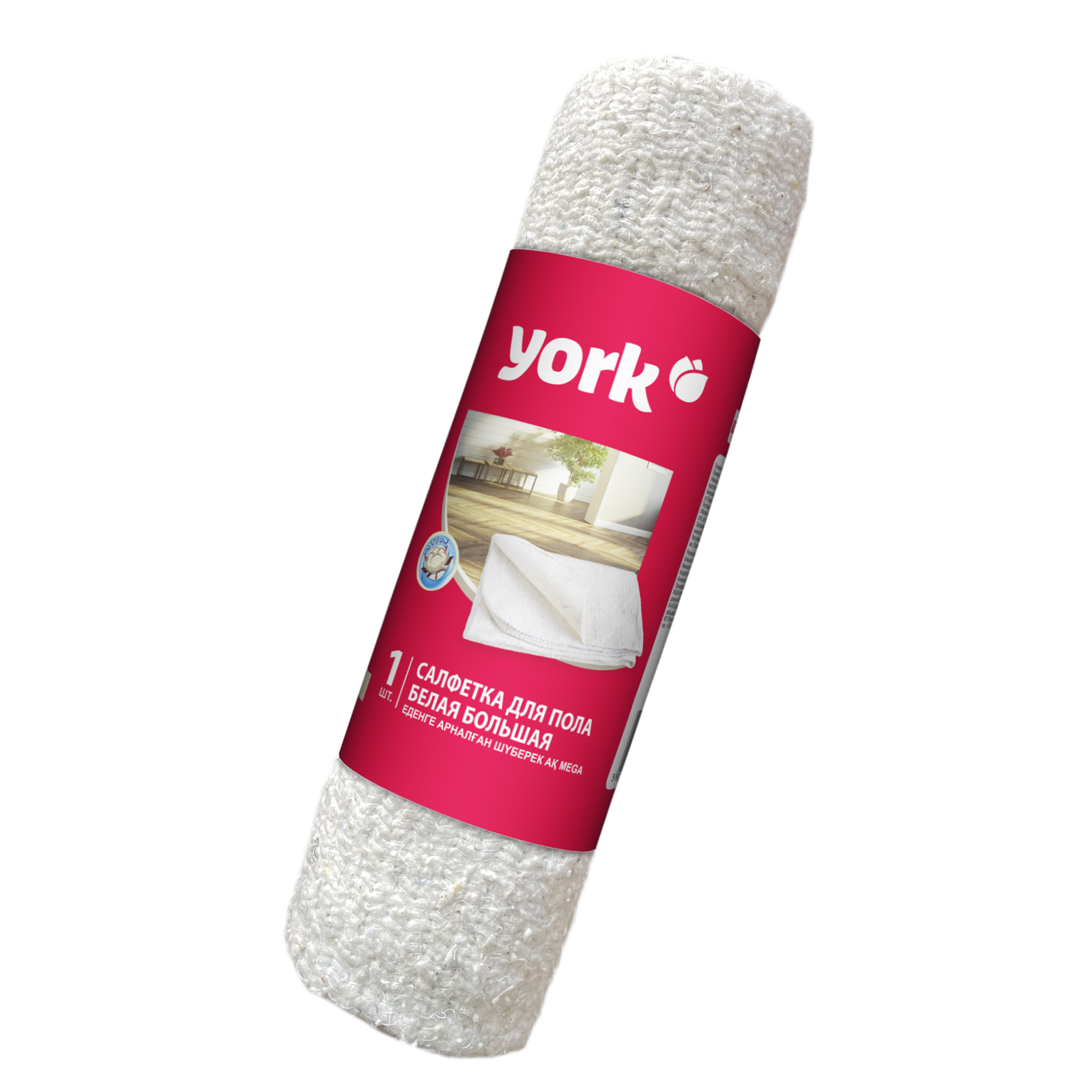Салфетка для пола (60х80см) белая в рулоне *30 (York)