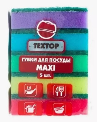 Губка для посуды Мега Текстоп (5шт) *40 (Артпласт-Т)
