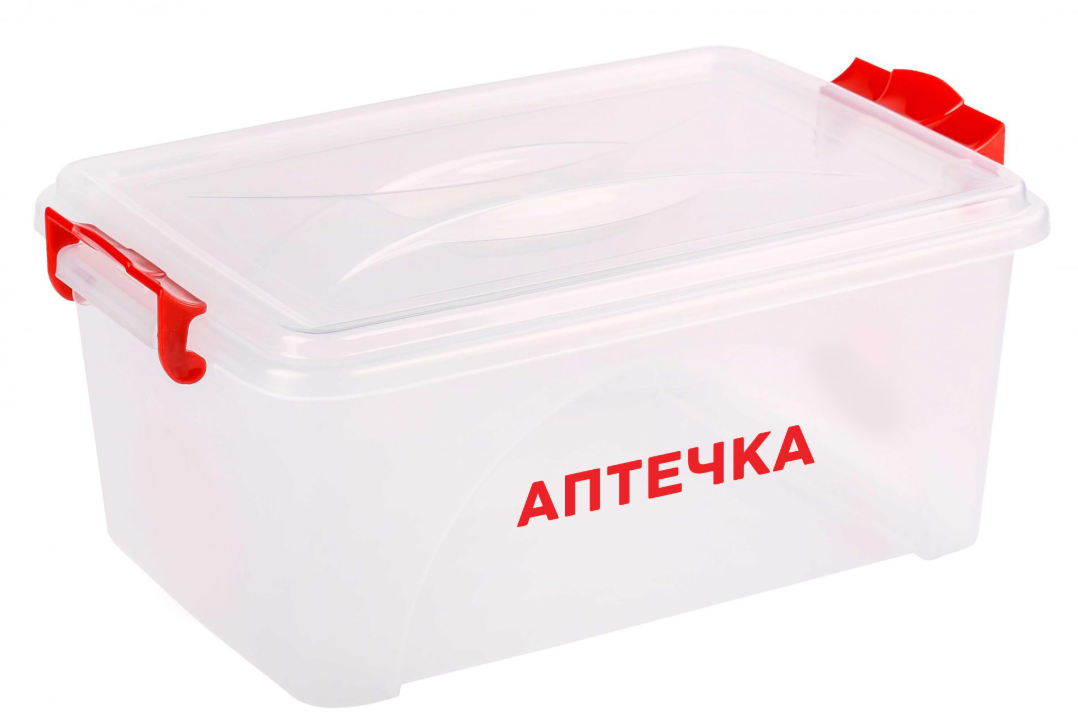 Контейнер 7,5л Аптечка с ручками прямоугольный *10 (Альтернатива)