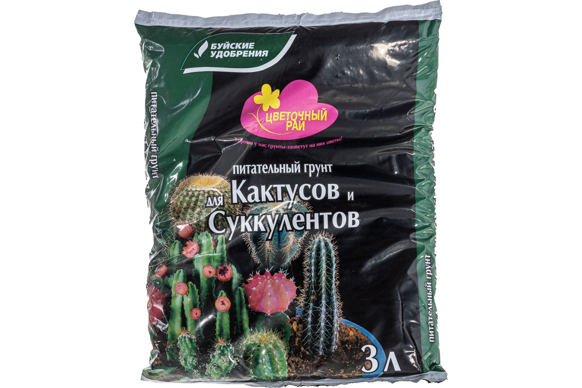 Грунт Цветочный Рай для Кактусов 3л (БХЗ)
