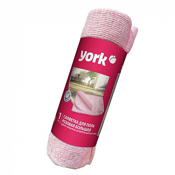 Салфетка для пола хлопковая розовая *30 (York) 