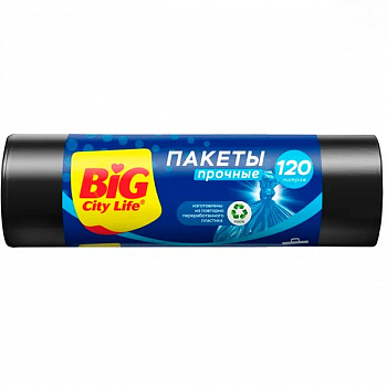 Пакеты для мусора BIG City 120л 70х110 (10шт) *
