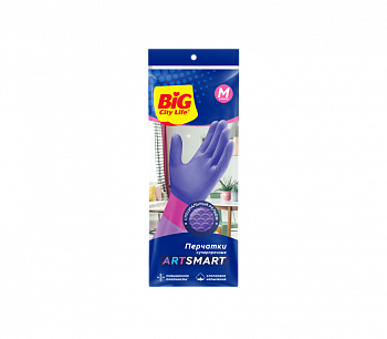 Перчатки латексные BIG City Art Smart M (1пара) *